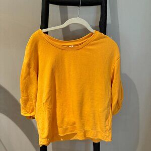Anthropologie Yellow Sweater T-Shirt Size Small